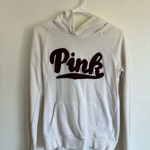 PINK Victoria's Secret White Script Sweater